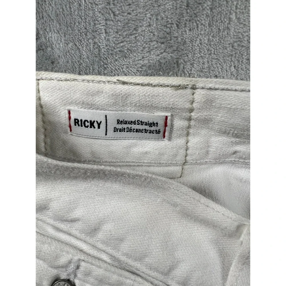 Vintage True Religion Jeans Mens 29 Ricky Relaxed Straight White Made in USA